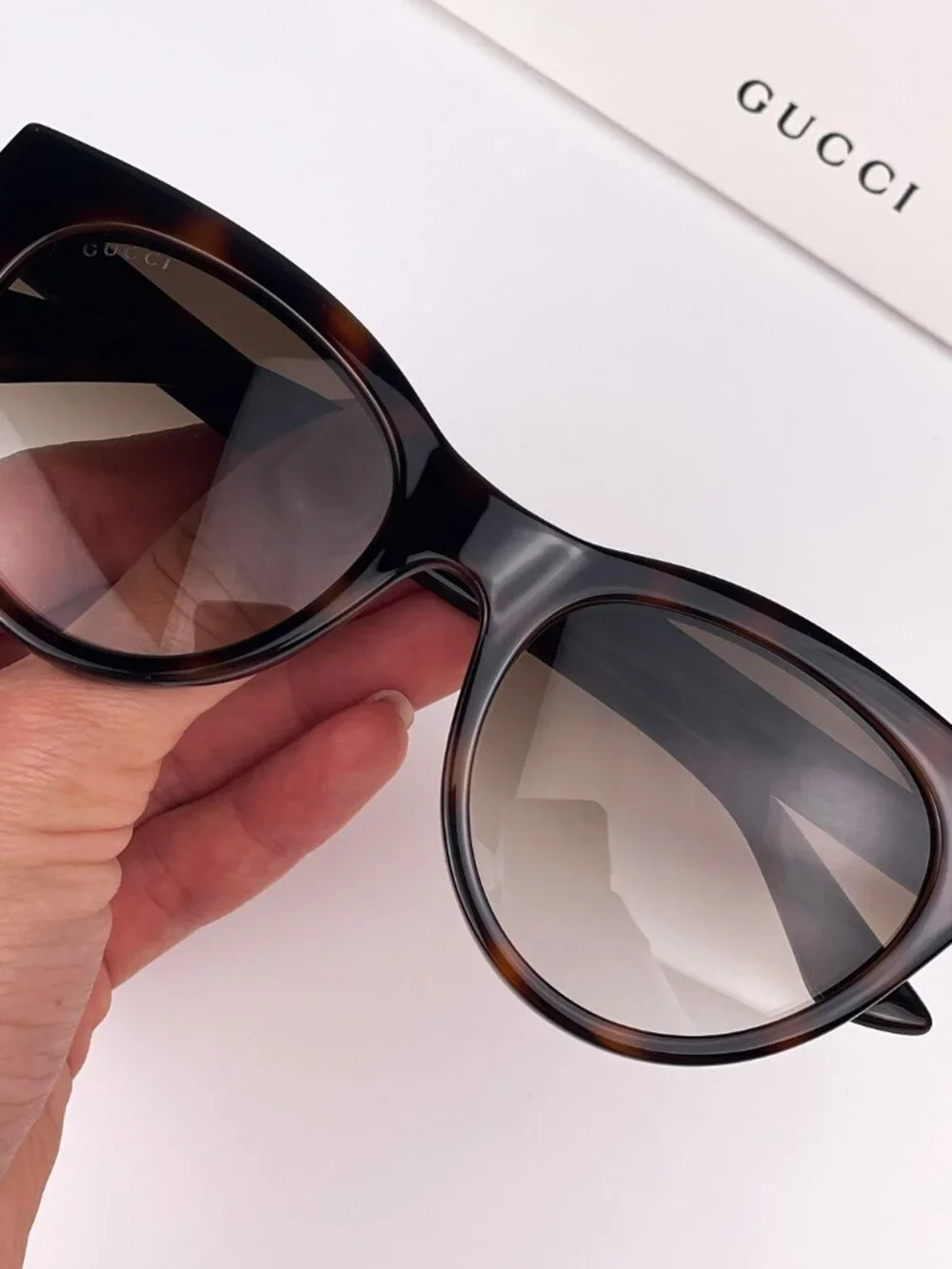 GUCCI GG0763S 002 HAVANA CAT EYE SUNGLASSES